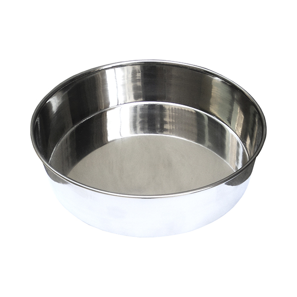 fondo de acero inox. para tamiz de 8